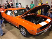 Orange 1969 Camaro Z28 with White Stripes